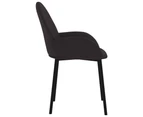 vidaXL Dining Chairs 2 pcs Black Faux Leather