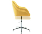 vidaXL Swivel Dining Chair Yellow Fabric