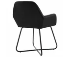 vidaXL Dining Chairs 2 pcs Black Velvet