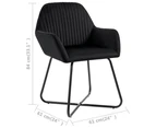 vidaXL Dining Chairs 2 pcs Black Velvet