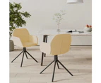 vidaXL Swivel Dining Chairs 2 pcs Cream Velvet