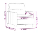 vidaXL Sofa Chair Light Grey 60 cm Fabric