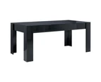 vidaXL Dining Table High Gloss Black 180x90x76 cm Engineered Wood