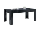 vidaXL Dining Table High Gloss Black 180x90x76 cm Engineered Wood