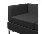 vidaXL 5 Piece Sofa Set Fabric Black