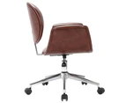 vidaXL Swivel Dining Chairs 4 pcs Brown Faux Leather