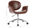 vidaXL Swivel Dining Chairs 2 pcs Brown Faux Leather