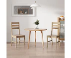 Dining Chairs 2 pcs Solid Acacia Wood