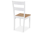 vidaXL Dining Chairs 6 pcs White Solid Rubber Wood