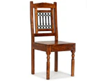 Dining Chairs 2 pcs Solid Wood with Honey-coloured Finish Classic