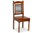 Dining Chairs 2 pcs Solid Wood with Honey-coloured Finish Classic