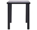 vidaXL Dining Table Black and Concrete Grey 120x60x75 cm MDF