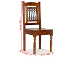 Dining Chairs 2 pcs Solid Wood with Honey-coloured Finish Classic