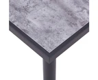 Dining Table Black And Concrete Grey Mdf