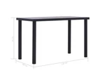 Dining Table Black and Concrete Grey 120x60x75 cm MDF