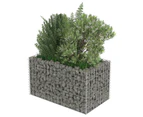 vidaXL Gabion Raised Bed Galvanised Steel 90x50x50 cm