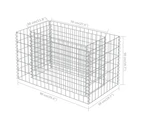 vidaXL Gabion Raised Bed Galvanised Steel 90x50x50 cm