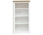 vidaXL 4-Tier Bookcase Mexican Pine Corona Range White 81x29x150 cm