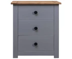 vidaXL Bedside Cabinet Grey 46x40x57 cm Pinewood Panama Range