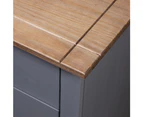 vidaXL Bedside Cabinet Grey 46x40x57 cm Pinewood Panama Range