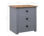 vidaXL Bedside Cabinet Grey 46x40x57 cm Pinewood Panama Range