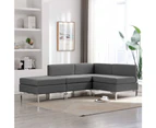 vidaXL 4 Piece Sofa Set Fabric Dark Grey