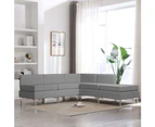 vidaXL 5 Piece Sofa Set Fabric Light Grey