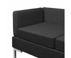 vidaXL 5 Piece Sofa Set Fabric Black