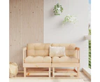 vidaXL Corner Sofas with Cushions 2 pcs Solid Wood Pine