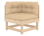 vidaXL Corner Sofa with Cushions Solid Wood Pine