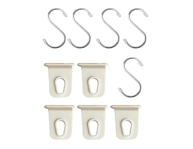 Replacement Hook Racks Universal Accessory Awning Clothes Hooks Durable. White5pcs)