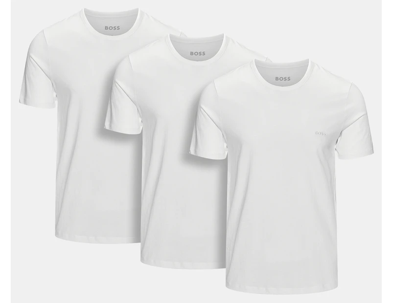 Hugo Boss Men's Classic Crew Neck Tee / T-Shirt / Tshirt 3-Pack - White