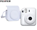 Fujifilm Instax Mini 12 Instant Camera & Case - Clay White