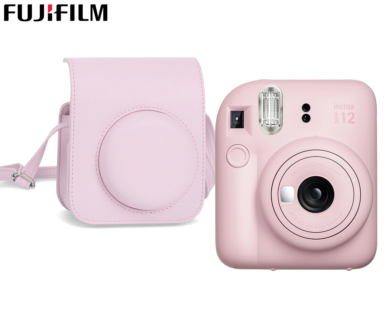 Fujifilm Instax Mini 12 Instant Camera & Case - Blossom Pink