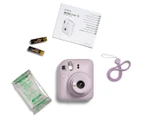 Fujifilm Instax Mini 12 Instant Camera, Case & Accessory Kit - Lilac Purple