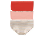 Bonds Women's Cottontails Midi Briefs 3-Pack - Still Life Stripe/Toronto/Summer Rust