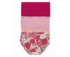 Bonds Women's Cottontails Full Briefs 3-Pack - Garden Dreams/Mauve Blush/Crimson Belle