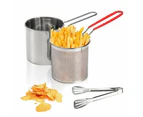 Stainless Steel Deep Fryer Pot with Strainer Basket and Tong Kitchen Cooking Pot
