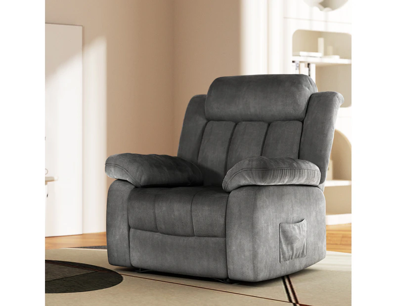 Artiss Recliner Chair Electric Massage Heated Chair Grey