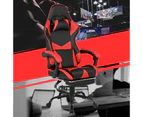 Advwin Gaming Chair 135° Tilt Recliner with Footrest Ergonomic Office Chair Red/Black