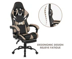 Advwin Gaming Chair 135° Tilt Recliner with Footrest Ergonomic Office Chair Gray/Black