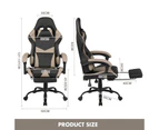 Advwin Gaming Chair 135° Tilt Recliner with Footrest Ergonomic Office Chair Gray/Black