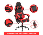 Gaming Desk 120cm & Gaming Chair with Headrest Tilt 135° Red