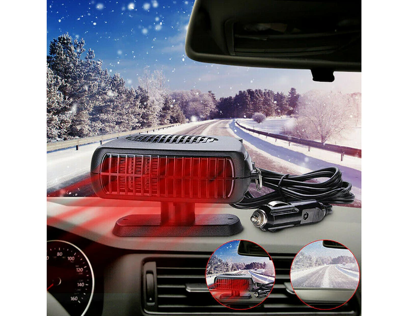 12V 2 in 1 Portable Car Heater Fan Cold / Hot Vehicle Ceramic Heating Defroster Demister 150w