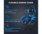 Ufurniture Gaming Chair Ergonomic Office Computer Chair with Footrest Racing Recliner Extra Large Pillow Seat Blue