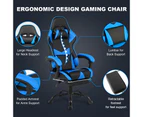 Ufurniture Gaming Chair Ergonomic Office Computer Chair with Footrest Racing Recliner Extra Large Pillow Seat Blue