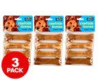 3 x 4pk Chompers Rawhide Bones Beef 112g