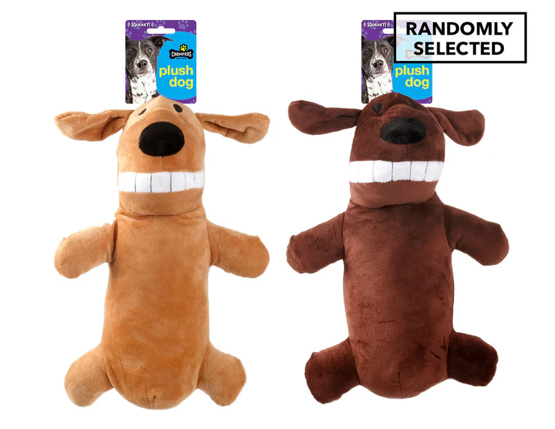 Chompers Plush Squeaky Dog Toy - Randomly Selected