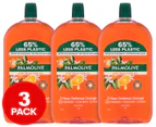 3 x Palmolive Antibacterial Hand Wash 2-Hour Defence Refill Orange 1L
