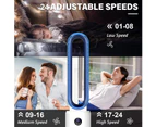 ADVWIN Bladeless Tower Fan Portable Electric Standing Floor Fan Air Circulator with Remote Control Speeds Adjustable